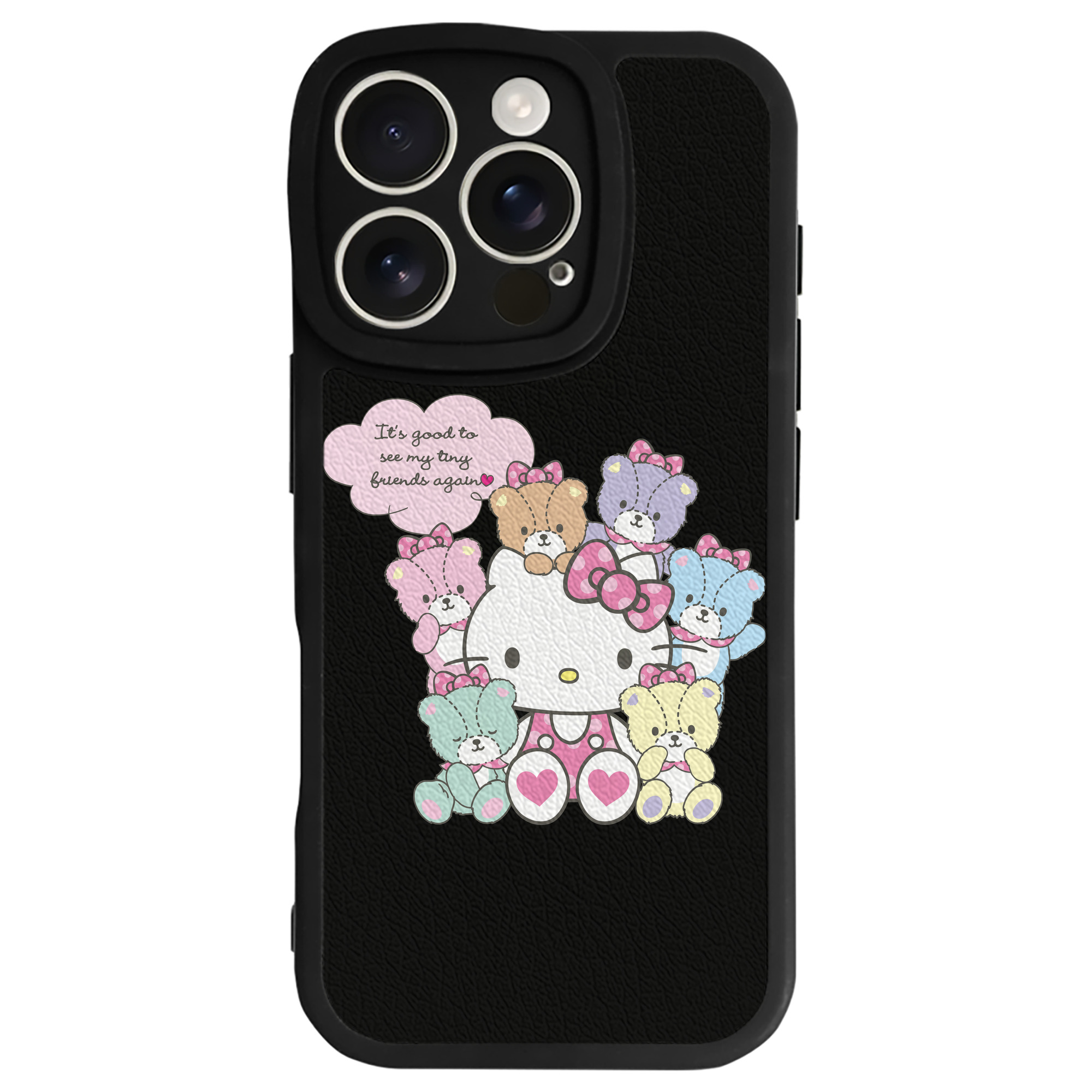 （画像用） Hello Kitty ハローキティ 【iPhone 16シリーズ対応】シリコンスマホケース（レザー調） 材質：シリコン